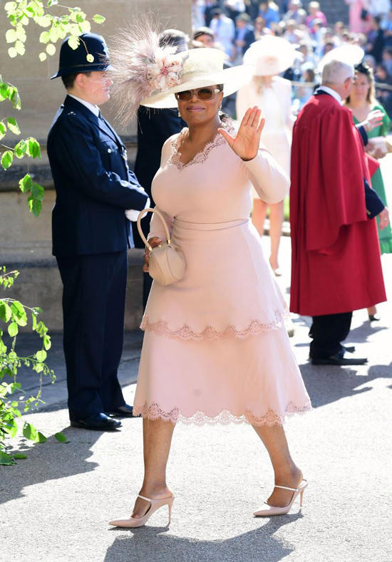 Oprah Winfrey dự đám cưới của Harry - Meghan ở lâu đài Windsor hồi tháng 5/2018. Ảnh: PA.