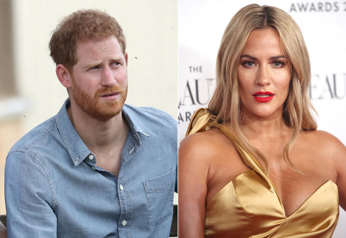 Hoàng tử Harry và MC Caroline Flack.