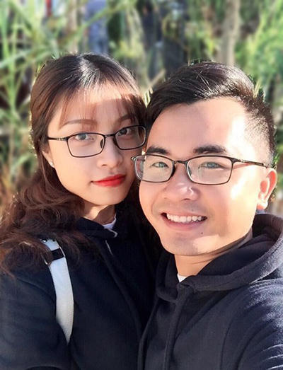 Đôi uyên ương đi Đà Lạt chơi sau đợt uống phóng xạ đầu tiên tháng 9/2017. Ảnh: Nhân vật cung cấp.