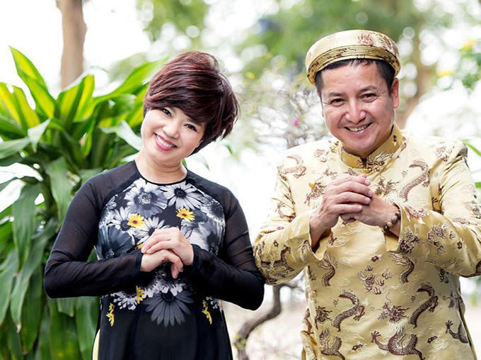 NSƯT Chí Trung và NSƯT Ngọc Huyền trước khi ly hôn.