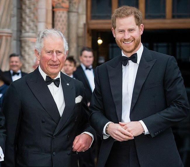 Thái tử Charles và Hoàng tử Harry dự sự kiệntham dự một sự kiện ở Bảo tàng Lịch sử Quốc gia để trao đổi về vấn đề môi trường hồi tháng 4/2019. Ảnh: Samir Hussein.