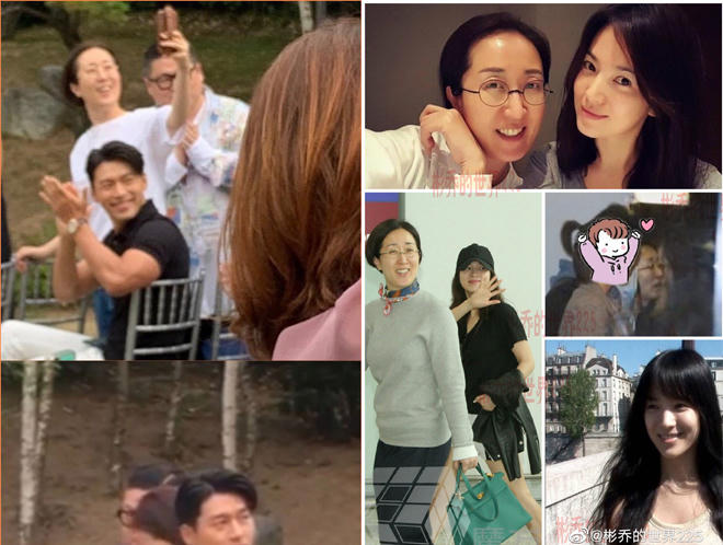 Năm ngoái, Hyun Bin dự đám cưới của stylist của anh. Và khi đó, anh ngồi cạnh stylist của Song Hye Kyo (người phụ nữ đeo kính).