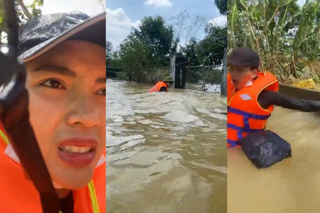 Kỳ Duyên an toàn sau sự cố lật thuyền cứu trợ, cảnh báo cách giữ tính mạng - 2