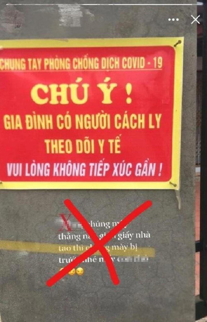Phạt người đàn ông xúc phạm người gắn biển cách ly y tế