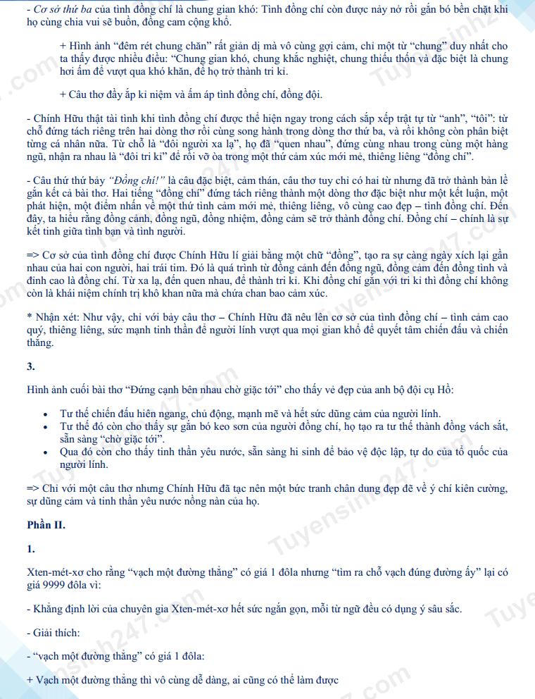 Thi vào lớp 10 tại Hà Nội: Gợi ý đáp án đề thi môn Ngữ văn
