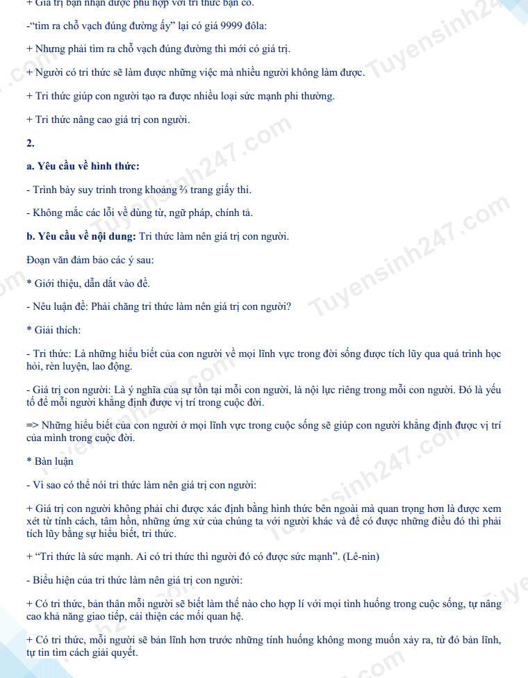 Thi vào lớp 10 tại Hà Nội: Gợi ý đáp án đề thi môn Ngữ văn