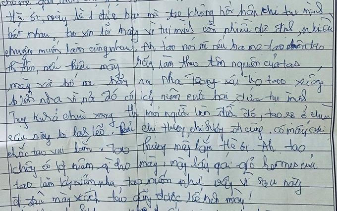 Đức Long để lại di thư cho Cao Thái Hà