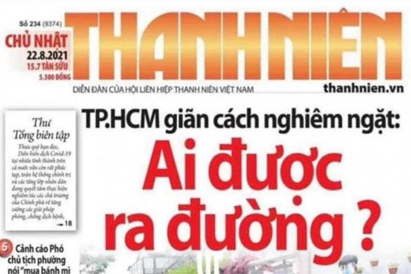 Chuyện Thanh Niên tạm dừng báo in