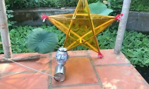 Sao Việt tự chế lồng đèn trung thu cho con