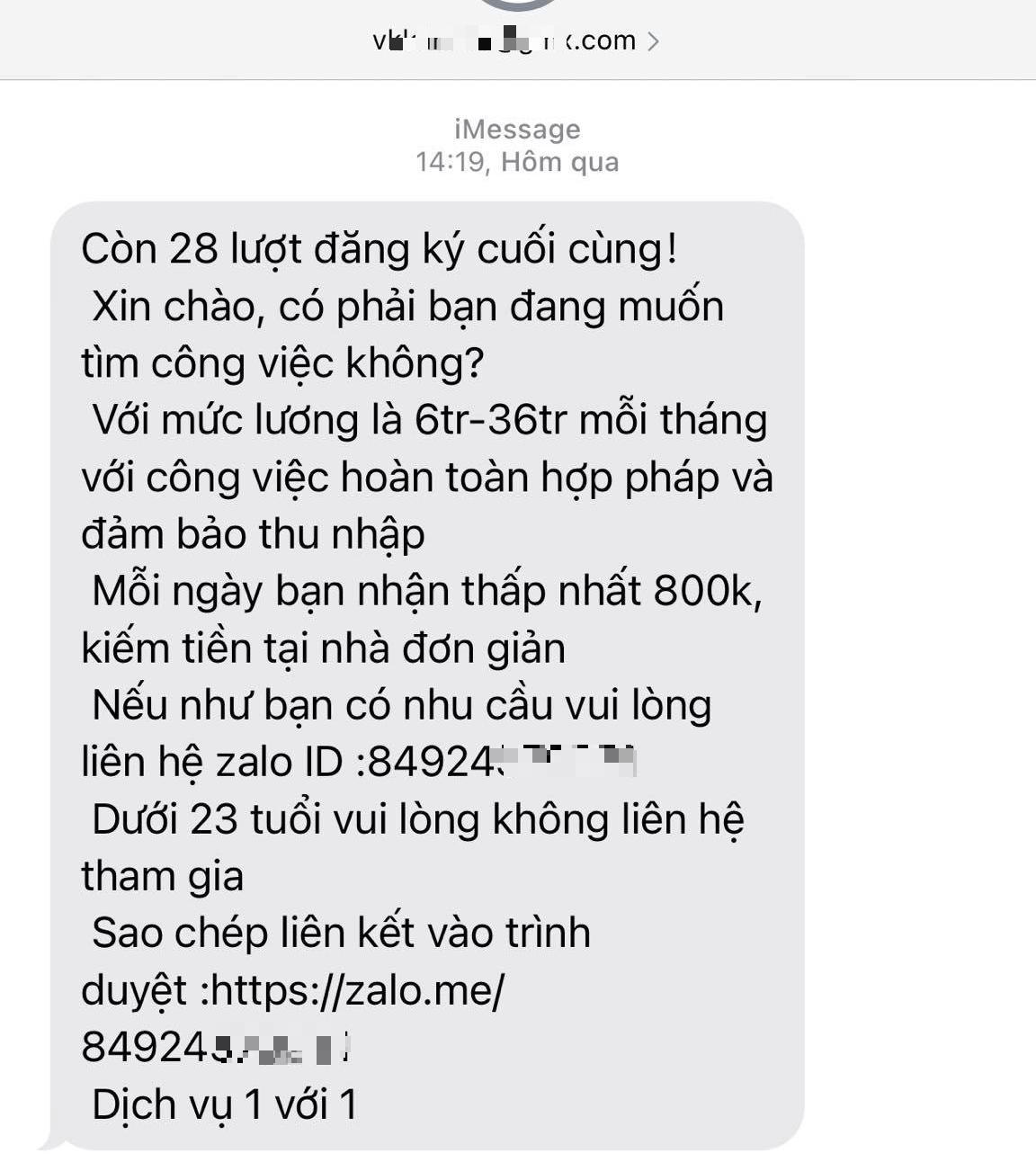 Lừa đảo tìm việc làm gia tăng dịp cận Tết - Ảnh 3.