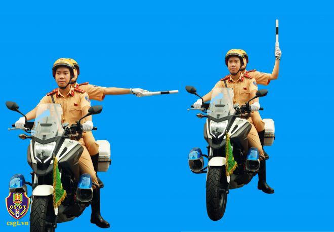 Hướng dẫn cách thực hiện đúng theo động tác của cảnh sát dẫn đoàn xe ưu tiên