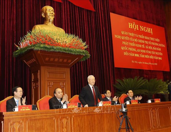 Toàn cảnh Hội nghị triển khai Nghị quyết của Bộ Chính trị về phát triển vùng Tây Nguyên