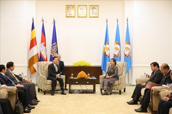 Thường trực Ban Bí thư Võ Văn Thưởng hội kiến Lãnh đạo Đảng, Chính phủ, Quốc hội Campuchia