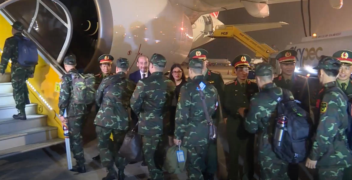 Hình ảnh Đoàn quân đội Việt Nam sang Thổ Nhĩ Kỳ khắc phục thảm họa động đất