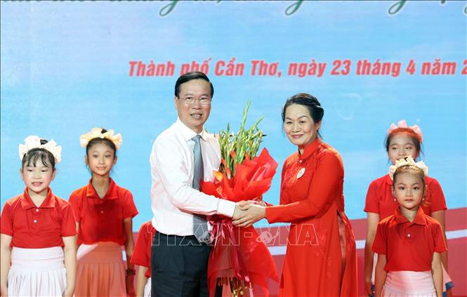 Chủ tịch nước Võ Văn Thưởng dự Lễ phát động Tháng Nhân đạo quốc gia