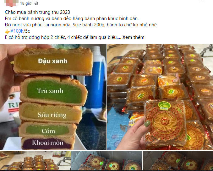 Bánh trung thu 'siêu rẻ', bán theo cân tràn ngập 'chợ mạng'