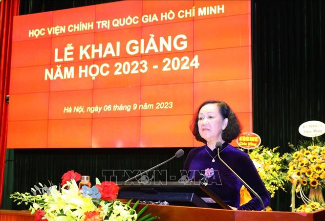 Thường trực Ban Bí thư dự Lễ khai giảng của Học viện Chính trị quốc gia Hồ Chí Minh 