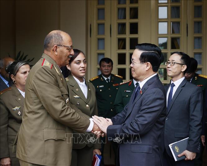 Chủ tịch nước tiếp Tổng Tham mưu trưởng, Thứ trưởng Bộ các Lực lượng vũ trang cách mạng Cuba