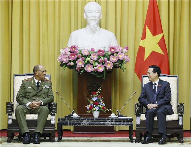 Chủ tịch nước tiếp Tổng Tham mưu trưởng, Thứ trưởng Bộ các Lực lượng vũ trang cách mạng Cuba