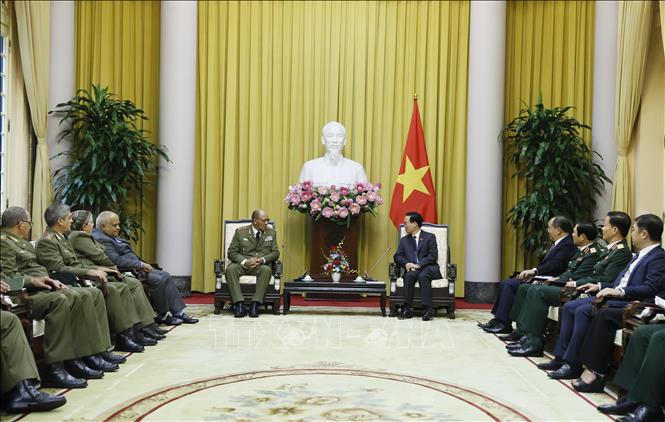 Chủ tịch nước tiếp Tổng Tham mưu trưởng, Thứ trưởng Bộ các Lực lượng vũ trang cách mạng Cuba