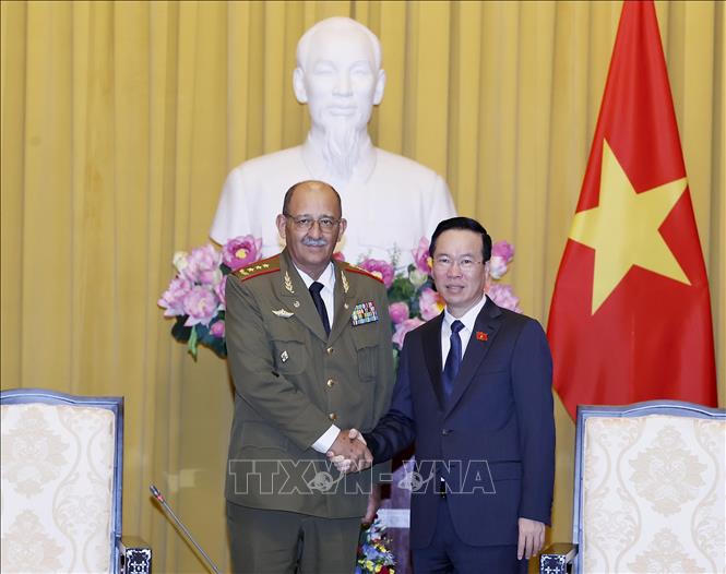 Chủ tịch nước tiếp Tổng Tham mưu trưởng, Thứ trưởng Bộ các Lực lượng vũ trang cách mạng Cuba