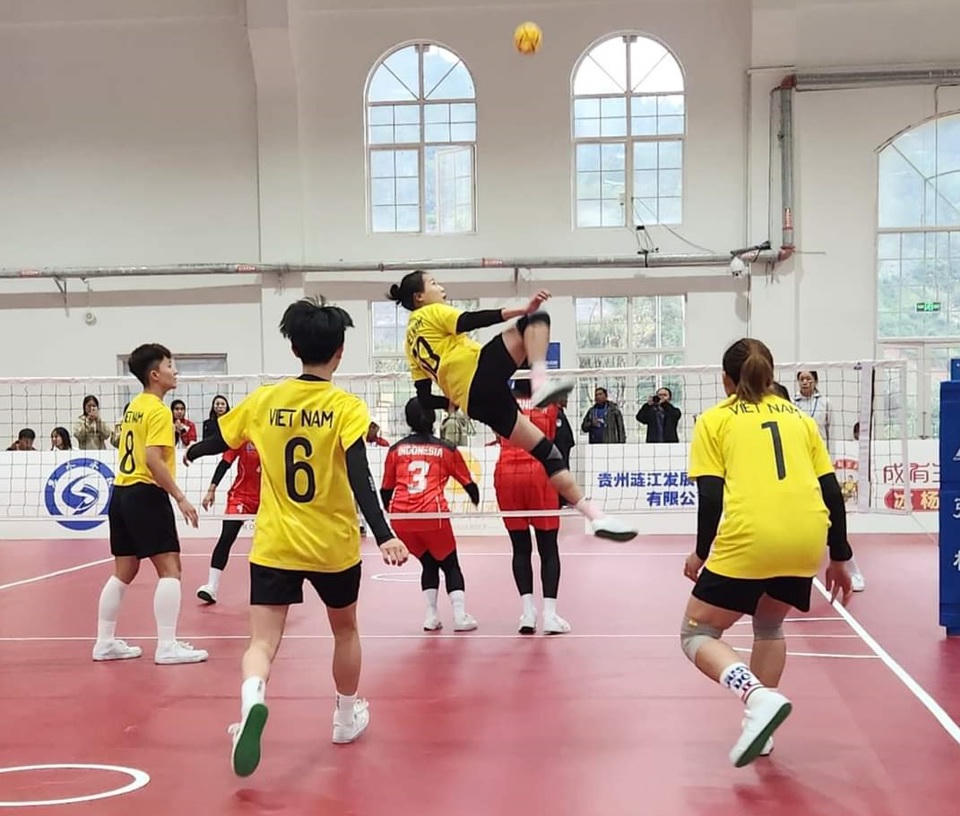 Cầu mây nữ Việt Nam lại giành Huy chương vàng tại Trung Quốc