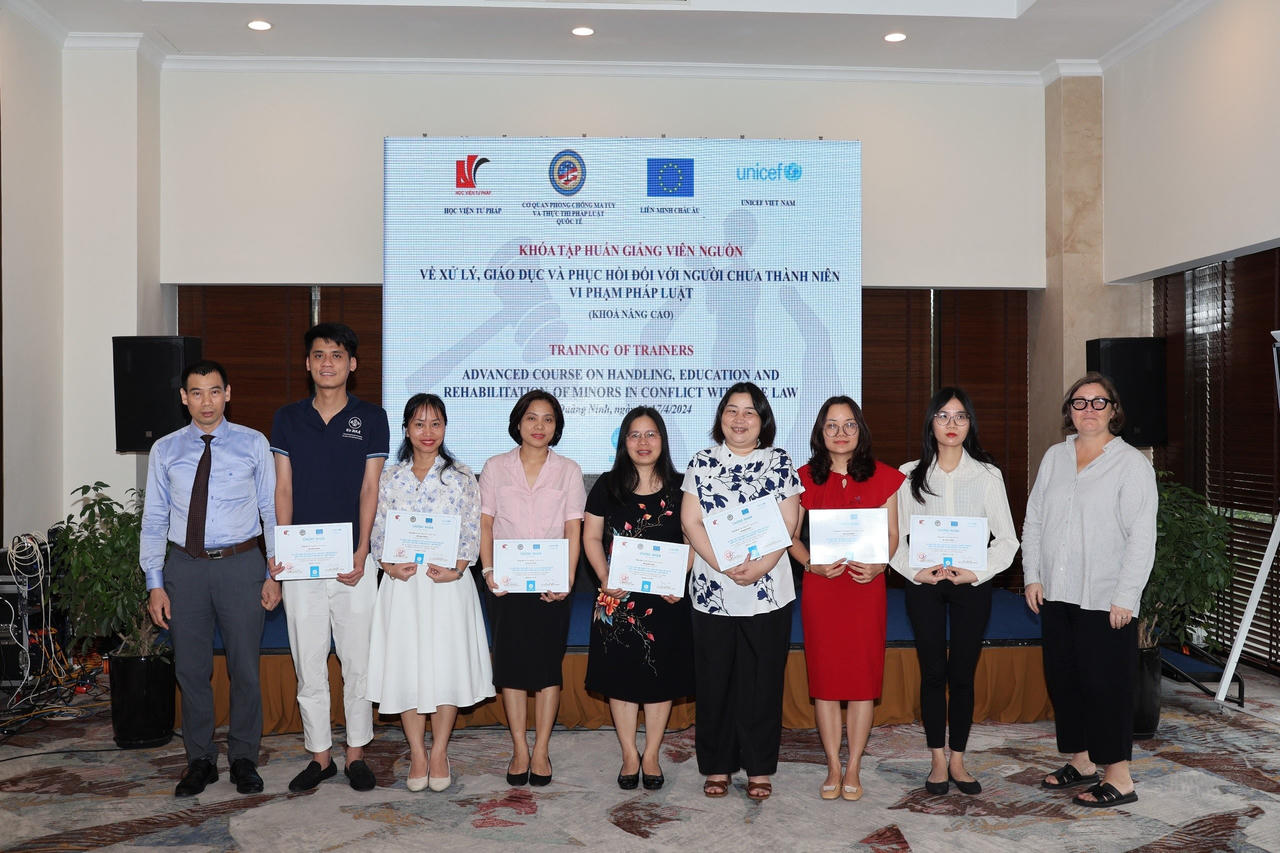 Tập huấn nâng cao cho giảng viên nguồn về kỹ năng xử lý, giáo dục, phục hồi đối với người chưa thành niên phạm pháp