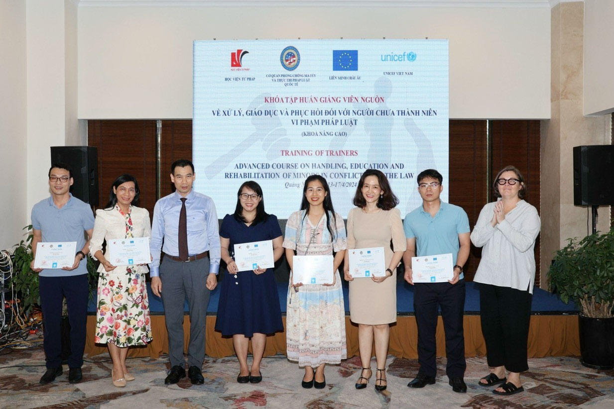 Tập huấn nâng cao cho giảng viên nguồn về kỹ năng xử lý, giáo dục, phục hồi đối với người chưa thành niên phạm pháp