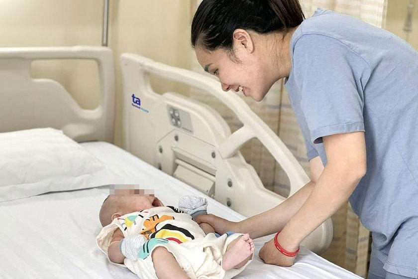 BVĐK Tâm Anh cứu sống bé sơ sinh có khối u nặng bằng 1/3 trọng lượng cơ thể