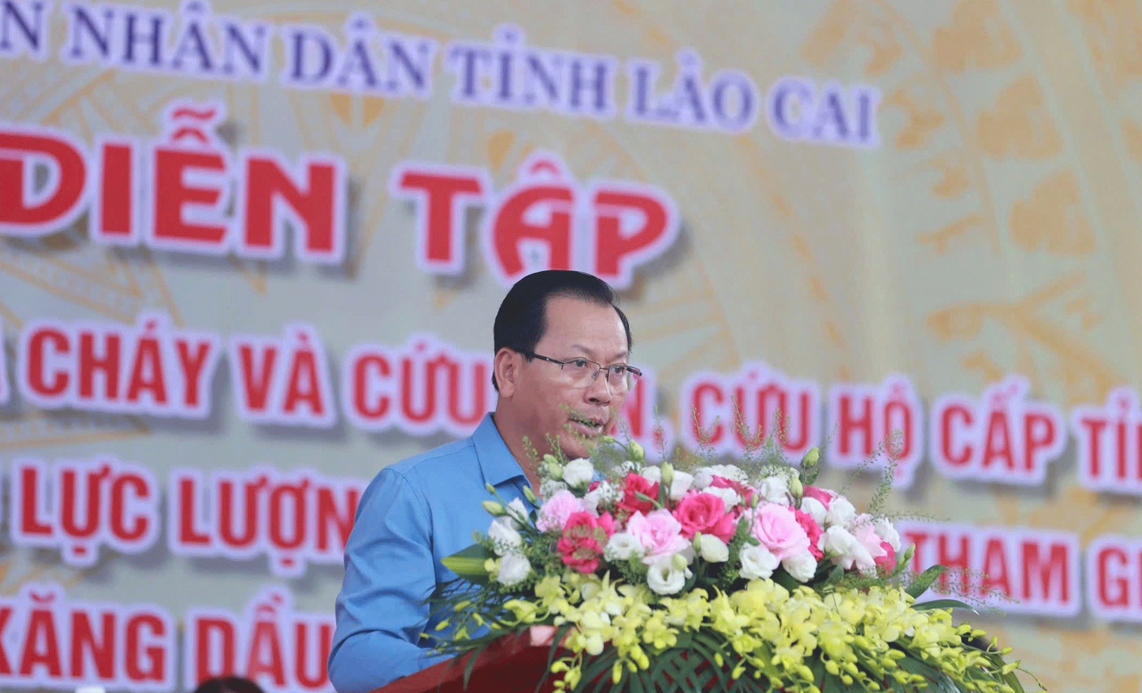 Diễn tập phương án chữa cháy và cứu nạn, cứu hộ tại Lào Cai