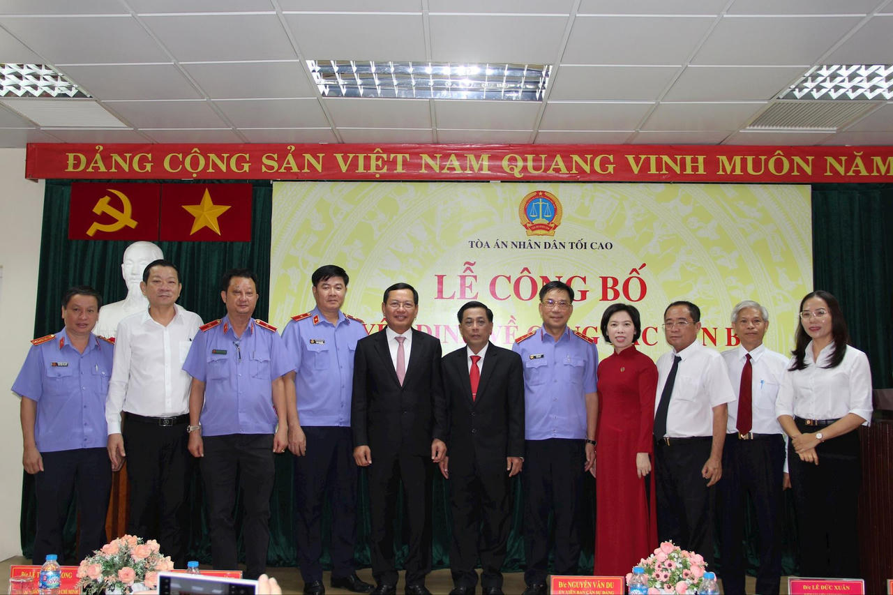 TANDTC trao quyết định bổ nhiệm Vụ trưởng Vụ Công tác phía Nam