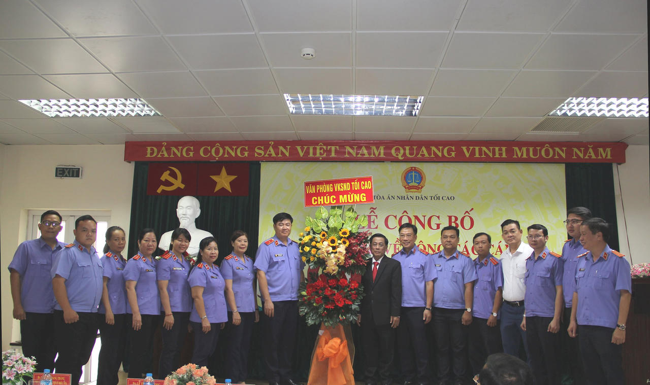 TANDTC trao quyết định bổ nhiệm Vụ trưởng Vụ Công tác phía Nam