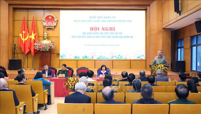 Tổng Bí thư Tô Lâm tiếp xúc cử tri Hà Nội