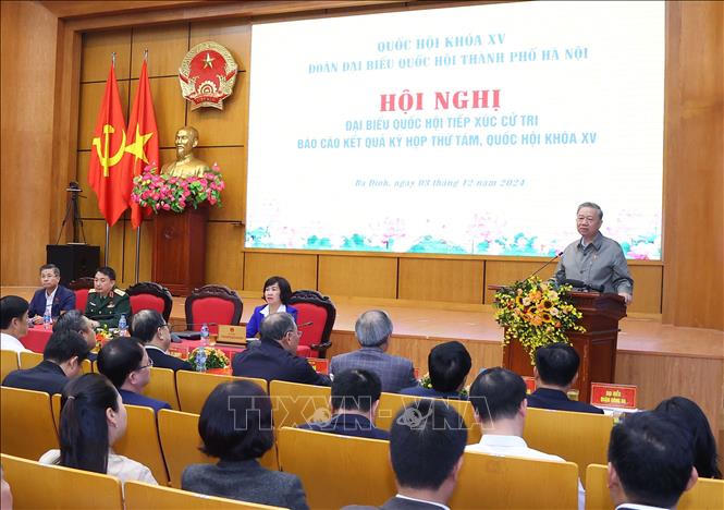 Tổng Bí thư Tô Lâm tiếp xúc cử tri Hà Nội