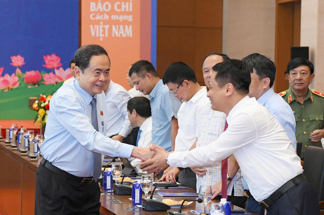 Chủ tịch Quốc hội Trần Thanh Mẫn gặp mặt các cơ quan báo chí