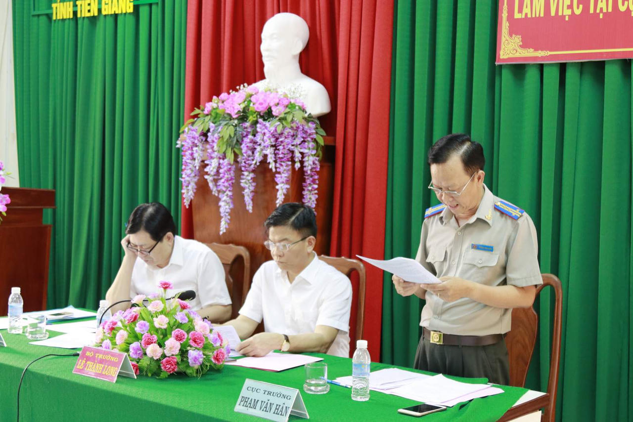 Bộ trưởng Lê Thành Long:  THADS Tiền Giang cần tăng cường thanh kiểm tra các mặt công tác