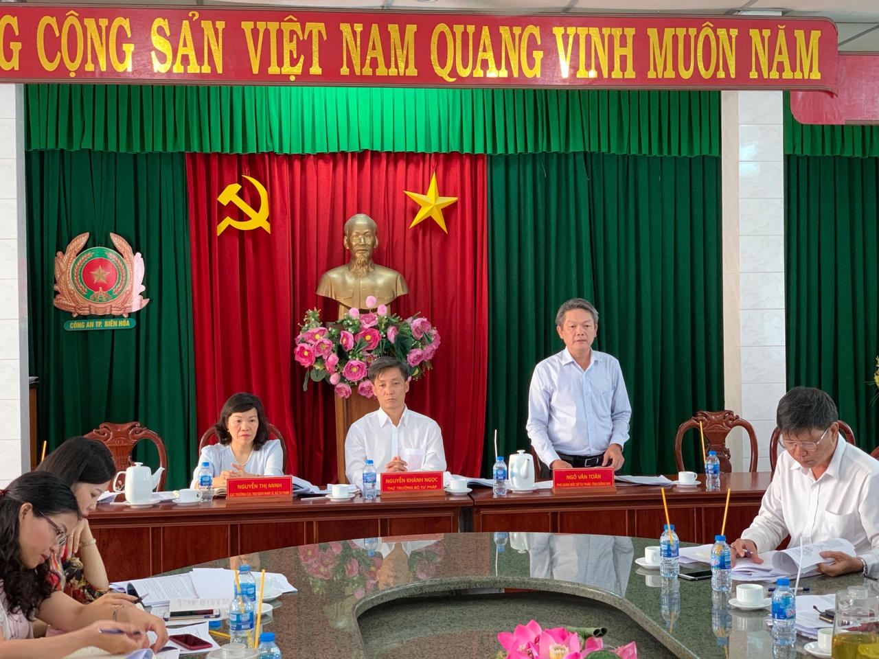 Đoàn kiểm tra liên ngành về Trợ giúp pháp lý trong hoạt động tố tụng làm việc tại Đồng Nai