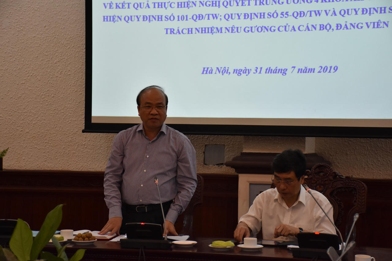 Kiểm tra trách nhiệm nêu gương tại Đảng ủy Bộ Tư pháp