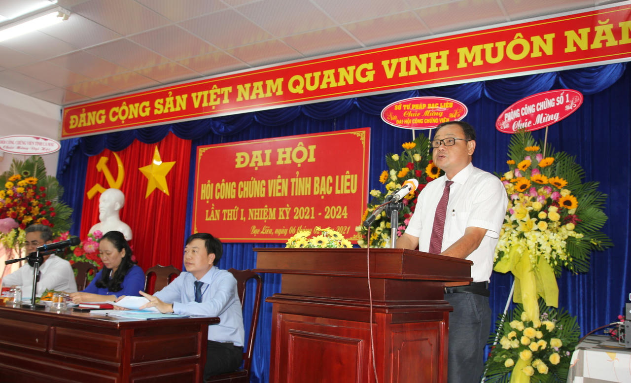 Đại hội Hội Công chứng viên tỉnh Bạc Liêu lần thứ I, nhiệm kỳ 2021-2024 