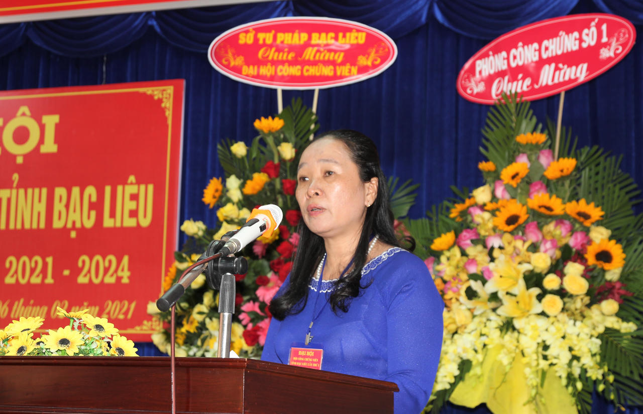 Đại hội Hội Công chứng viên tỉnh Bạc Liêu lần thứ I, nhiệm kỳ 2021-2024 