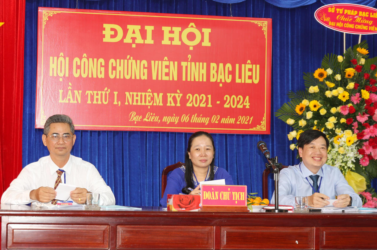 Đại hội Hội Công chứng viên tỉnh Bạc Liêu lần thứ I, nhiệm kỳ 2021-2024 
