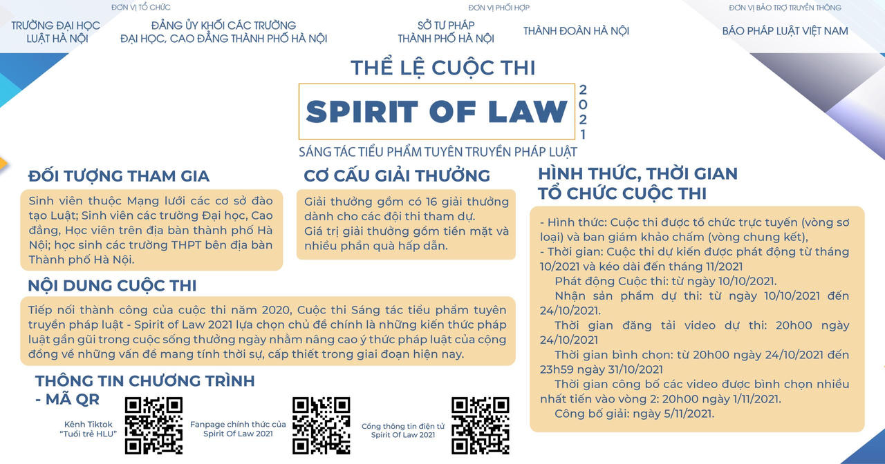 Đại học Luật Hà Nội phát động Cuộc thi sáng tác tiểu phẩm tuyên truyền, phổ biến giáo dục pháp luật năm 2021