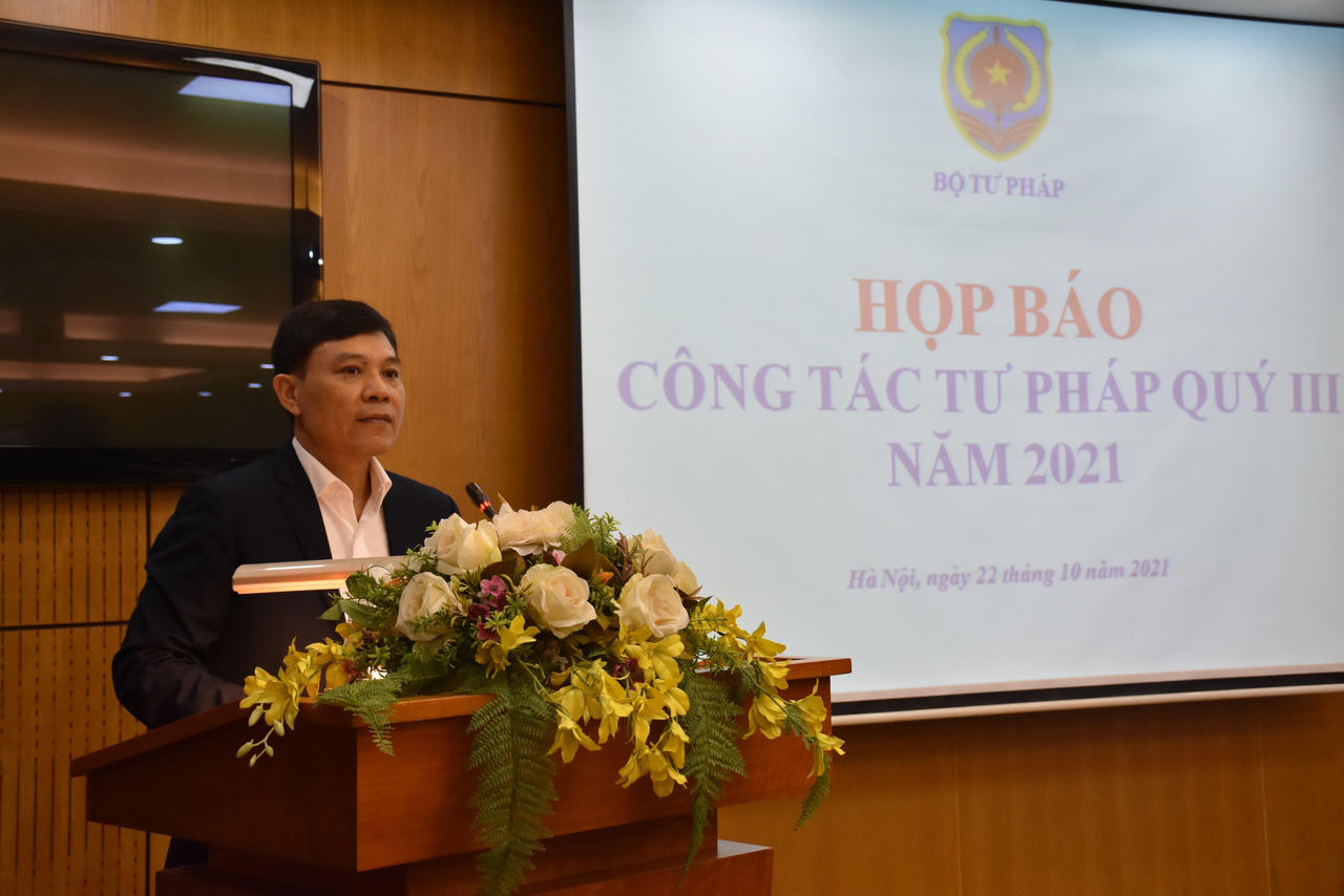 Họp báo công tác tư pháp Quý III/2021