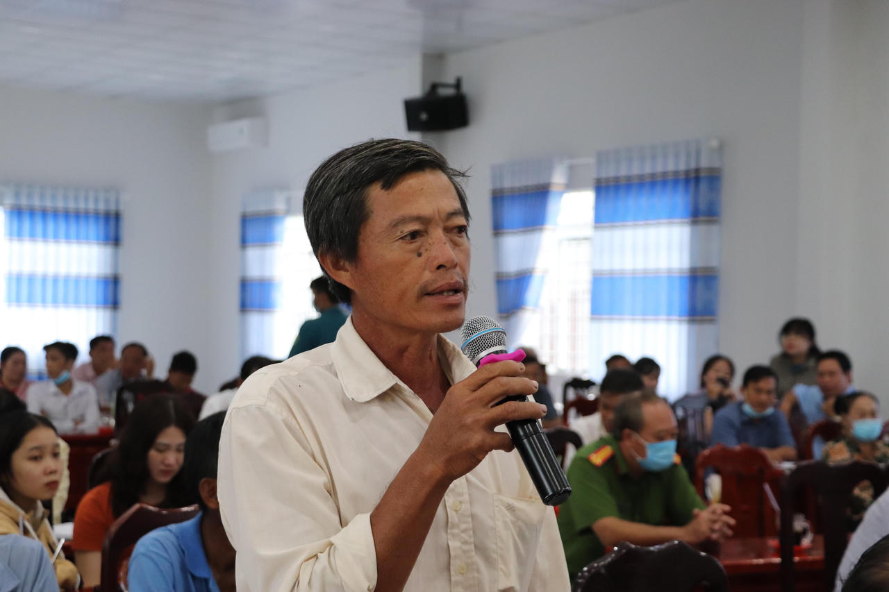 Bộ trưởng Bộ Tư pháp Lê Thành Long tiếp xúc cử tri Kiên Giang