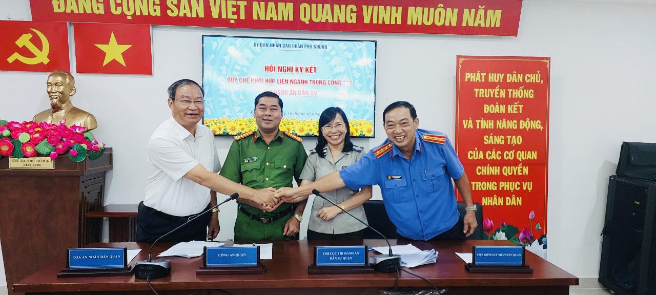 Quận Phú Nhuận: Ký kết Quy chế phối hợp trong công tác THADS