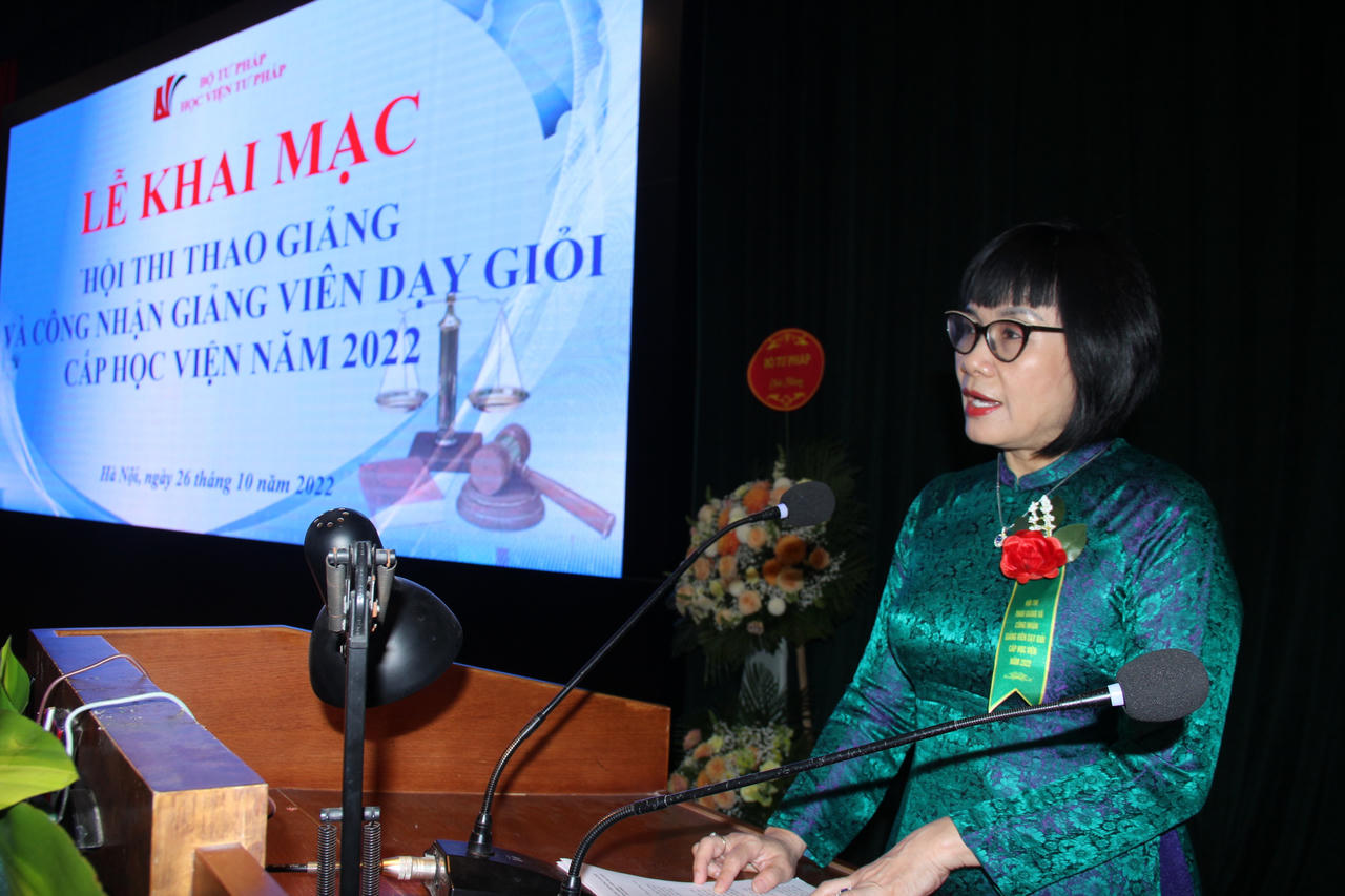 Học viện Tư pháp: Khai mạc Hội thi thao giảng và công nhận giảng viên dạy giỏi