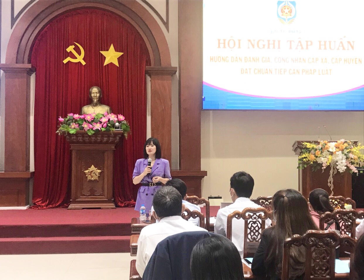 Bộ Tư pháp tập huấn hướng dẫn đánh giá, công nhận cấp xã, cấp huyện đạt chuẩn tiếp cận pháp luật tại Tiền Giang