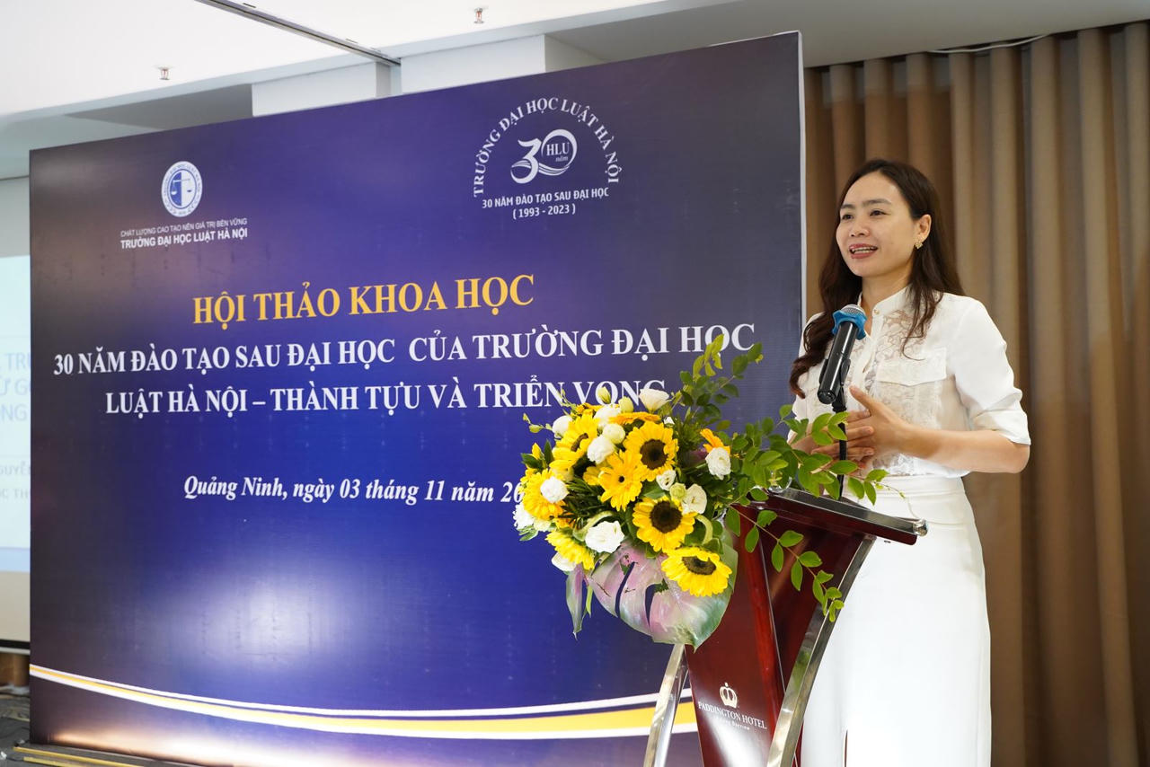 Hội thảo “30 năm đào tạo sau đại học của Trường Đại học Luật Hà Nội – Thành tựu và triển vọng”