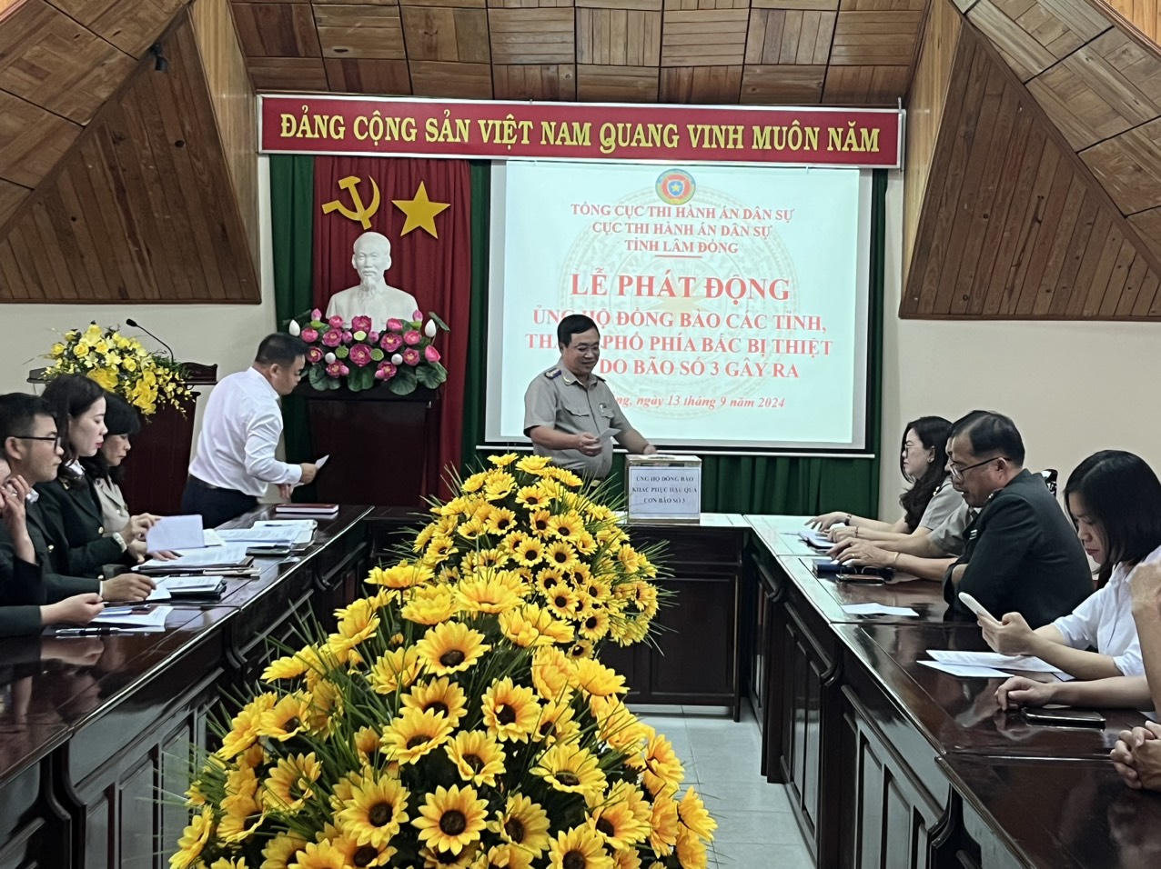 Các cơ quan Thi hành án dân sự khẩn trương khắc phục hậu quả sau cơn bão số 3