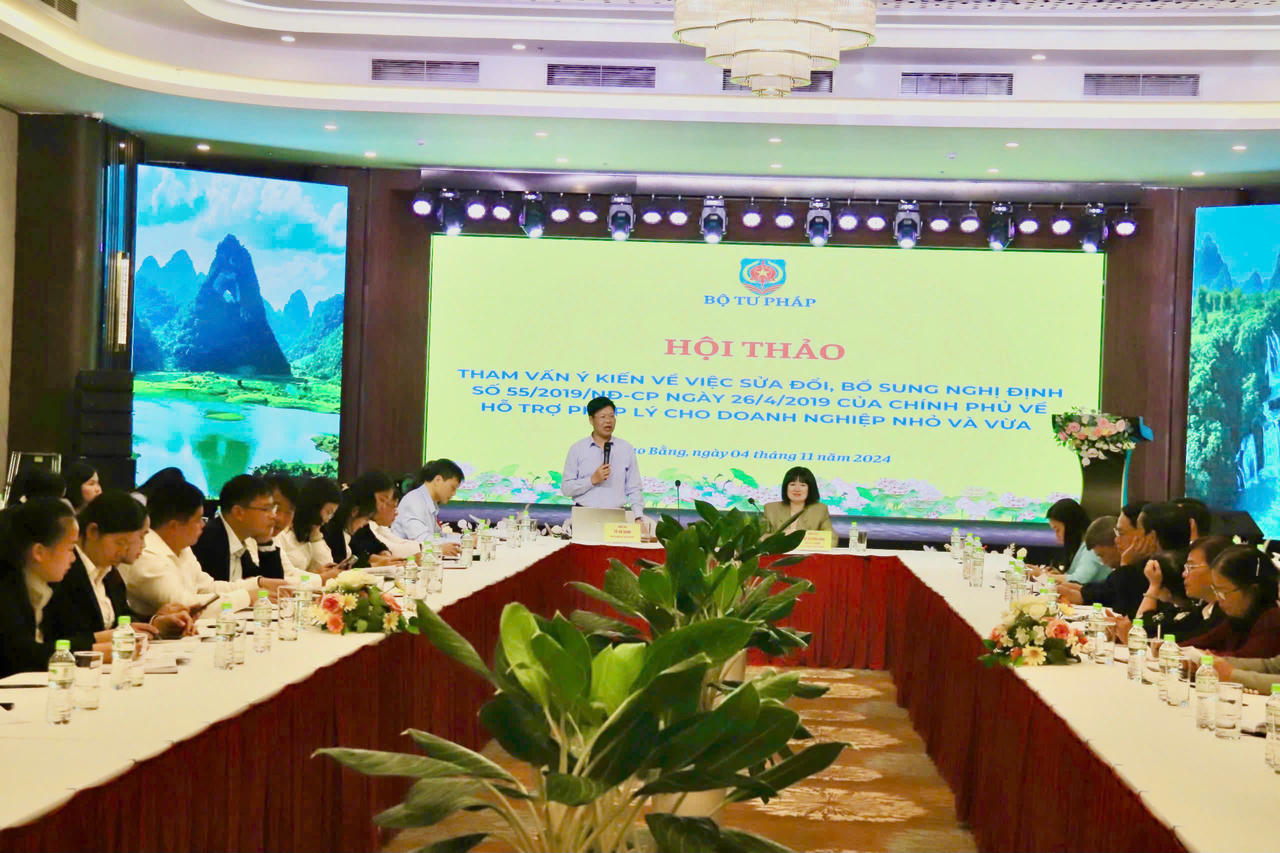 Cục Phổ biến, giáo dục pháp luật Hội thảo tham vấn ý kiến về đề xuất sửa đổi Nghị định hỗ trợ pháp lý cho doanh nghiệp nhỏ và vừa